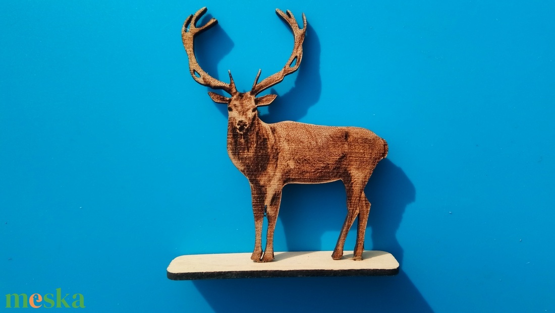 Szarvas vitrindísz. Vagy asztali dísz. Karácsonyra, mikulásra, szilveszterre. Vadásznak, állatbarátnak, erdőjárónak. - esküvő - dekoráció - asztaldísz - Meska.hu