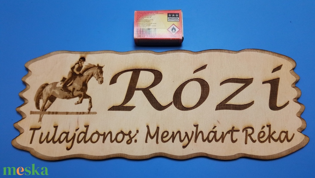Megrendelésre készült lovas Menyhárt tábla. - otthon & életmód - ház & kert - névtábla - Meska.hu