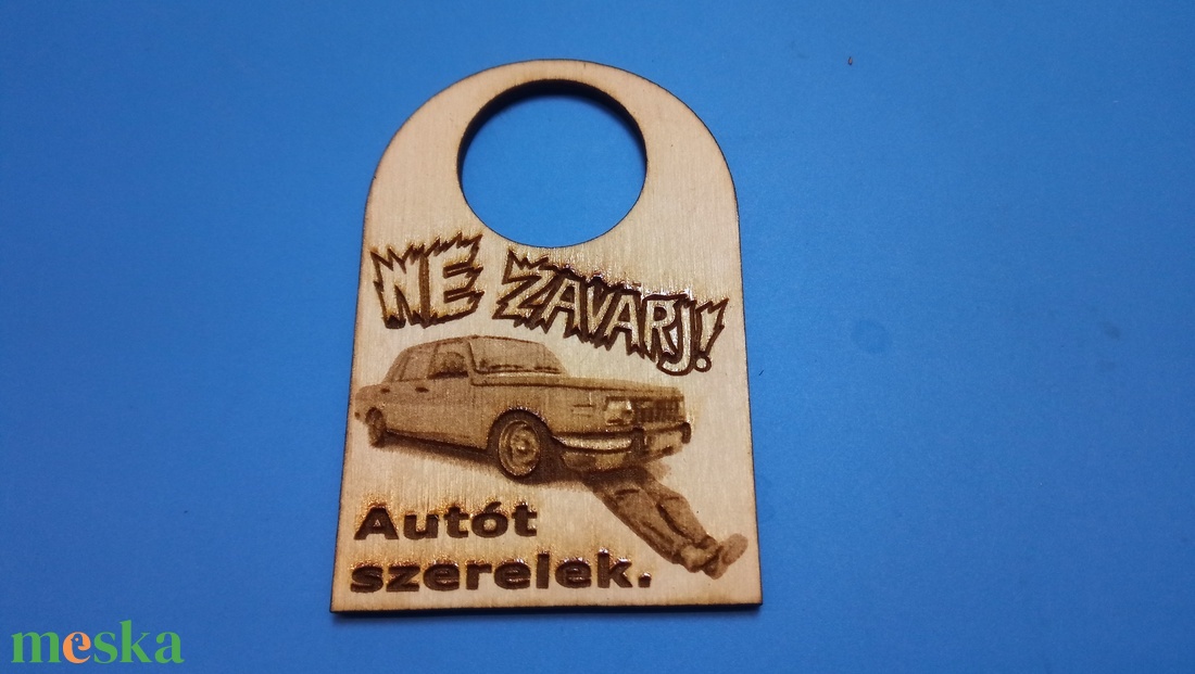 Ne zavarj! tábla, autósoknak, szerelőknek. Wartburg mintás kivitel. - esküvő - dekoráció - tábla & jelzés - Meska.hu