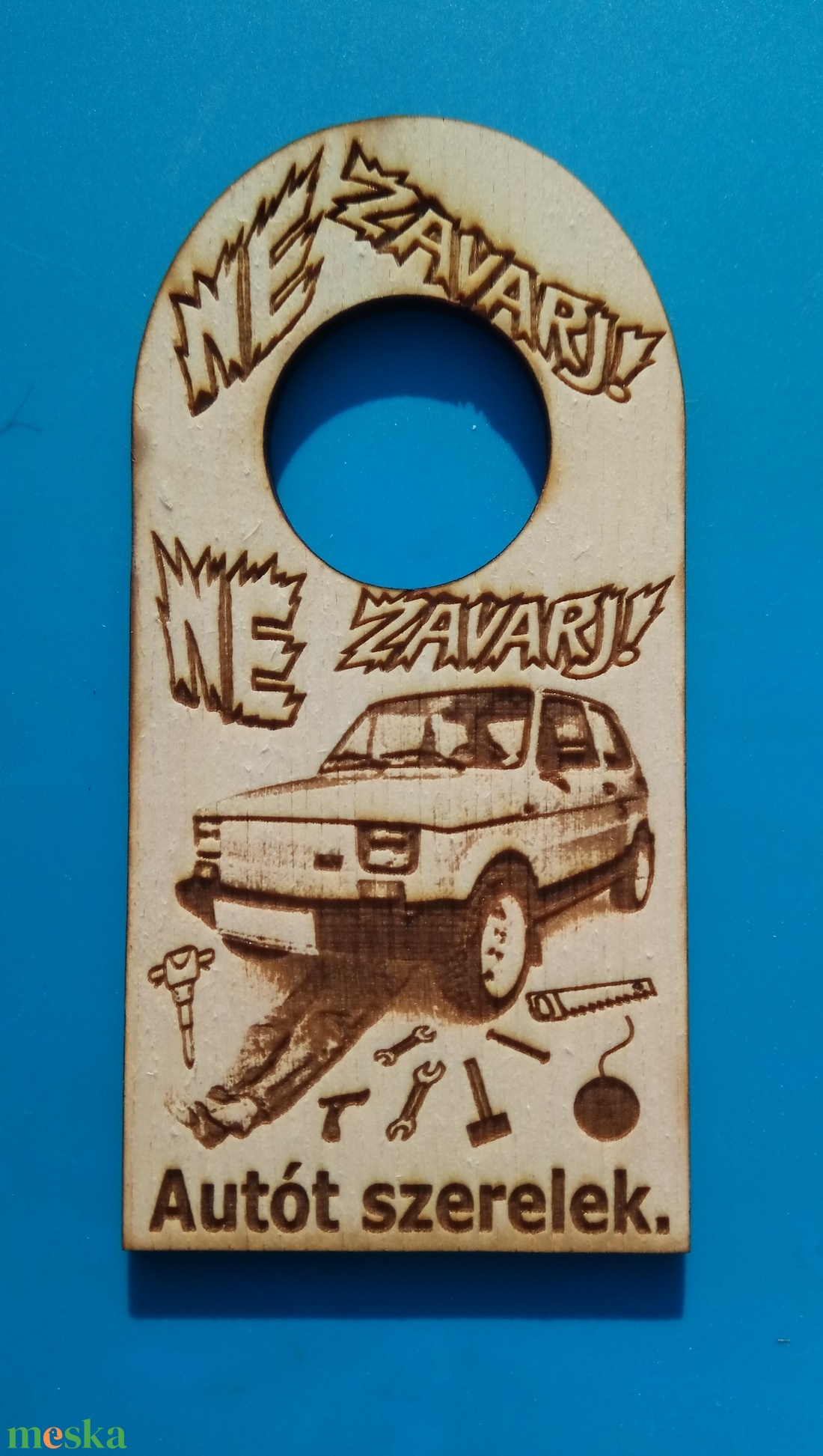 NE ZAVARJ! tábla. Polski 126P tulajnak. Vicces tábla, egyedi ajándék veteránosnak, autósnak. - esküvő - dekoráció - tábla & jelzés - Meska.hu