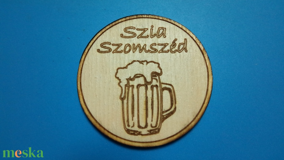 Szia szomszéd hűtőmágnes. Ajándékba, meglepetésnek, köszönetnek, fiú szomszédnak. - otthon & életmód - konyhafelszerelés, tálalás - konyhai dekoráció - hűtőmágnes - Meska.hu