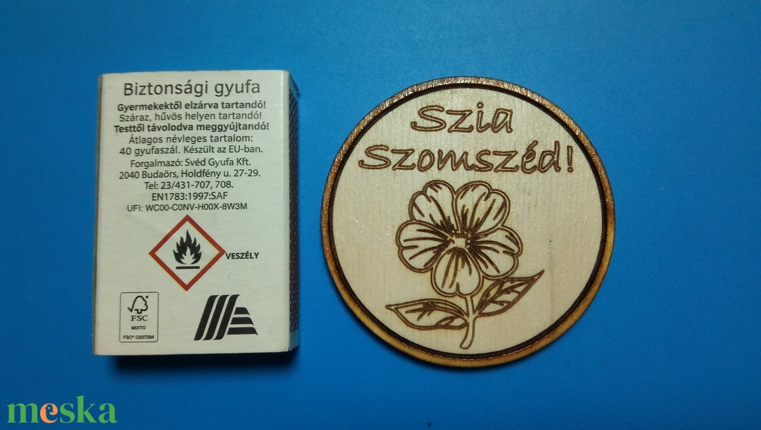 Szia szomszéd! Hűtőmégnes, lánynak, lány szomszédnak. Ajándéknak, köszönetnek, viccnek, jókedvnek. - otthon & életmód - konyhafelszerelés, tálalás - konyhai dekoráció - hűtőmágnes - Meska.hu