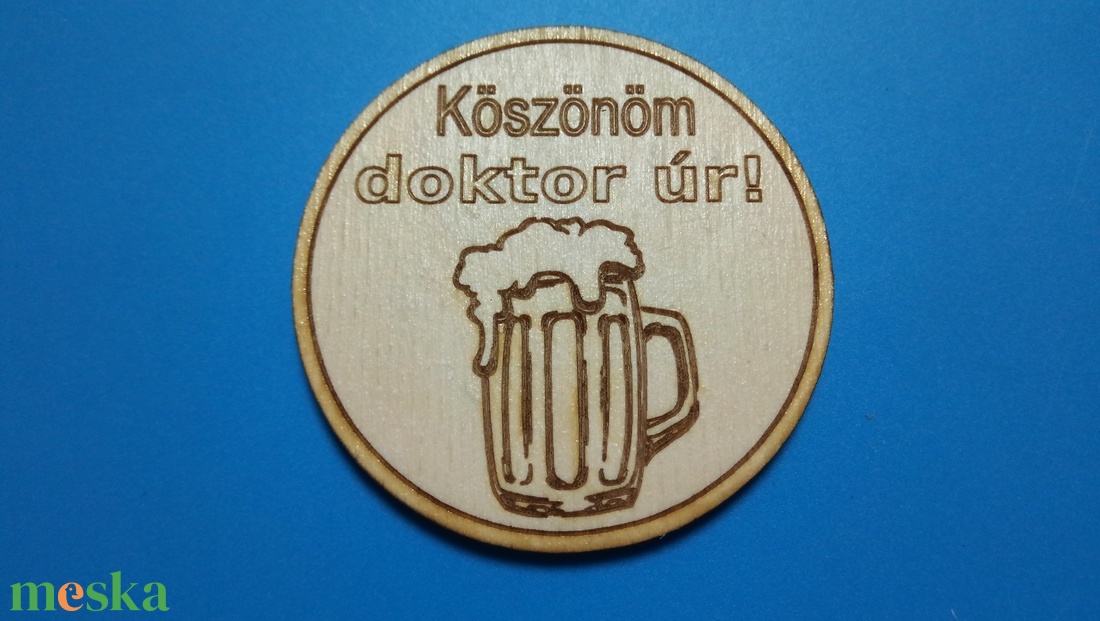 Köszönöm doktor úr! Hűtőmágnes. Szívből jövő köszönet ajándék a kedves dokinak a segítségért.  - otthon & életmód - konyhafelszerelés, tálalás - konyhai dekoráció - hűtőmágnes - Meska.hu