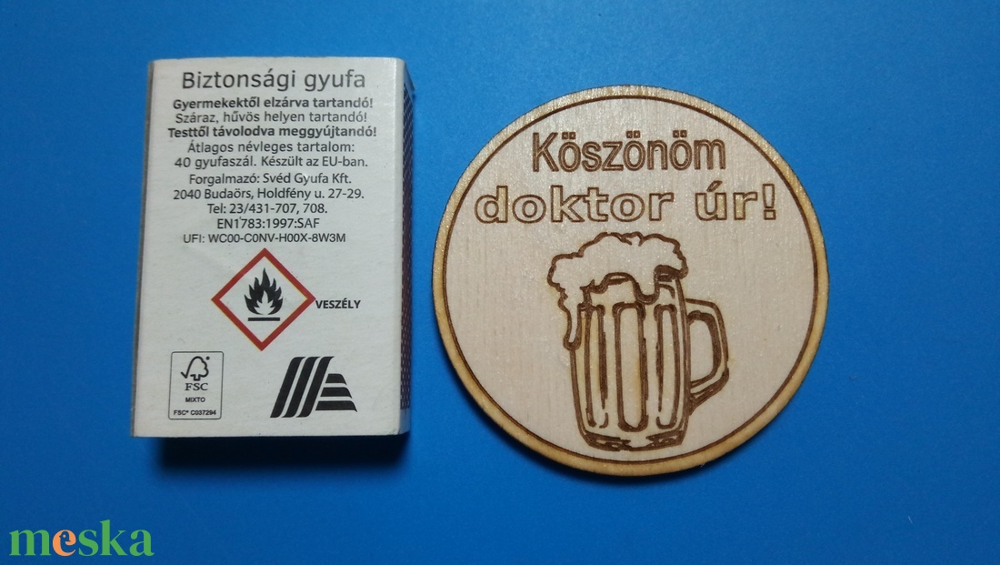 Köszönöm doktor úr! Hűtőmágnes. Szívből jövő köszönet ajándék a kedves dokinak a segítségért.  - otthon & életmód - konyhafelszerelés, tálalás - konyhai dekoráció - hűtőmágnes - Meska.hu