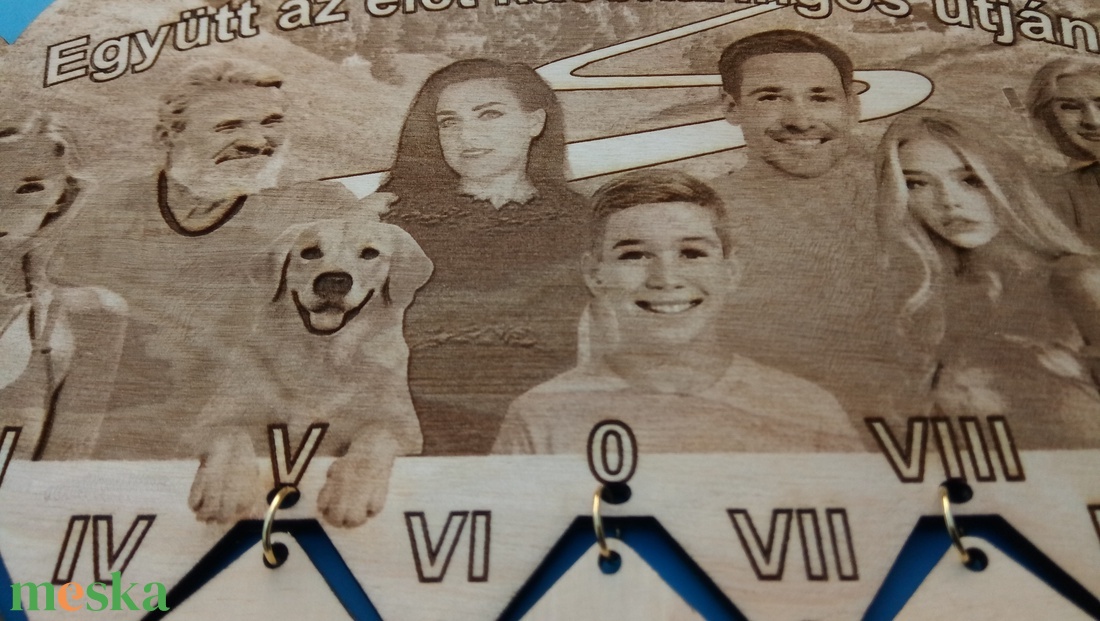 Családi öröknaptár, új funkciókkal. Fedezd fel! Fénykép verzio. Ajándék évfordulóra, ünnepre szülőknek, családtagoknak. - otthon & életmód - dekoráció - fali és függő dekoráció - falinaptár & öröknaptár - Meska.hu