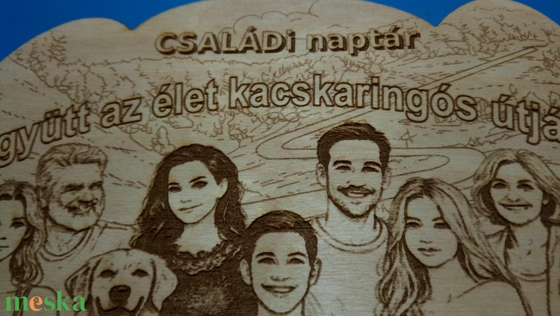 Családi öröknaptár, új funkciókkal. Fedezd fel! Rajzos változat. Ajándék évfordulóra, ünnepre szülőknek, családtagoknak. - otthon & életmód - dekoráció - fali és függő dekoráció - falinaptár & öröknaptár - Meska.hu