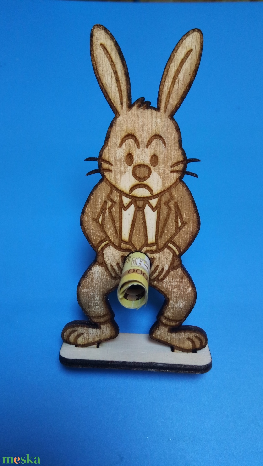 Húsvéti pénzátadó nyuszi, felnőtteknek. Vicces, vidám nyúl, de főleg pikáns. - ünnepi díszek, dekorációk - húsvéti díszek és dekorációk - húsvéti pénzátadó - Meska.hu