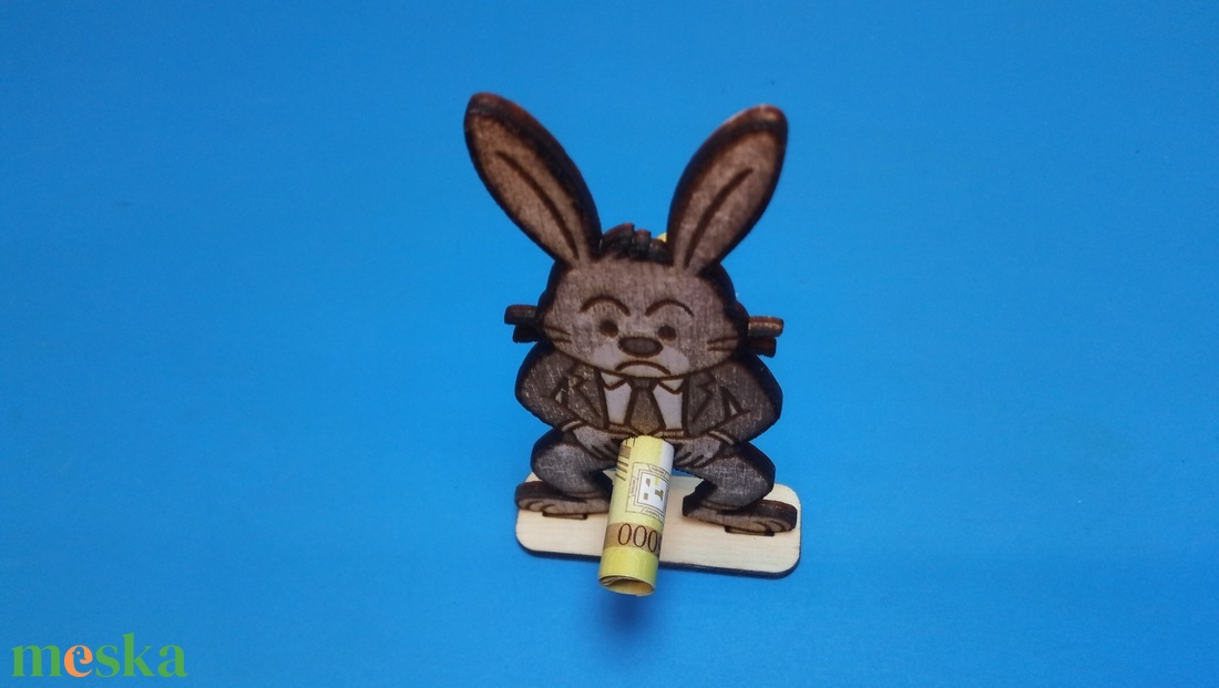 Húsvéti pénzátadó nyuszi, felnőtteknek. Vicces, vidám nyúl, de főleg pikáns. - ünnepi díszek, dekorációk - húsvéti díszek és dekorációk - húsvéti pénzátadó - Meska.hu