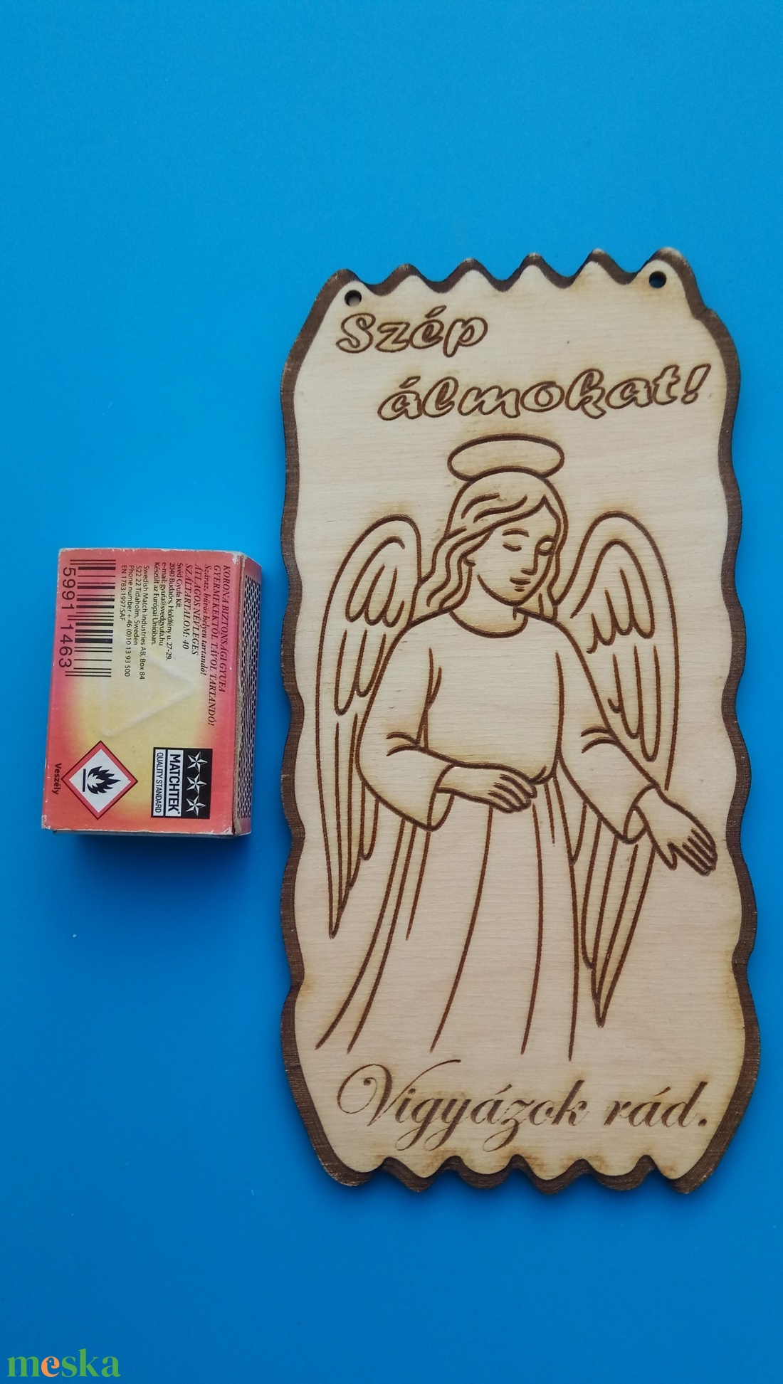 Húsvéti gyerek ajándék. Szép, gravírozott álomőrző. Őrangyal kép gyerekszobába, gyerekágy fölé, megnyugtatásnak, dísznek - otthon & életmód - dekoráció - kép & falikép - fából készült kép - Meska.hu