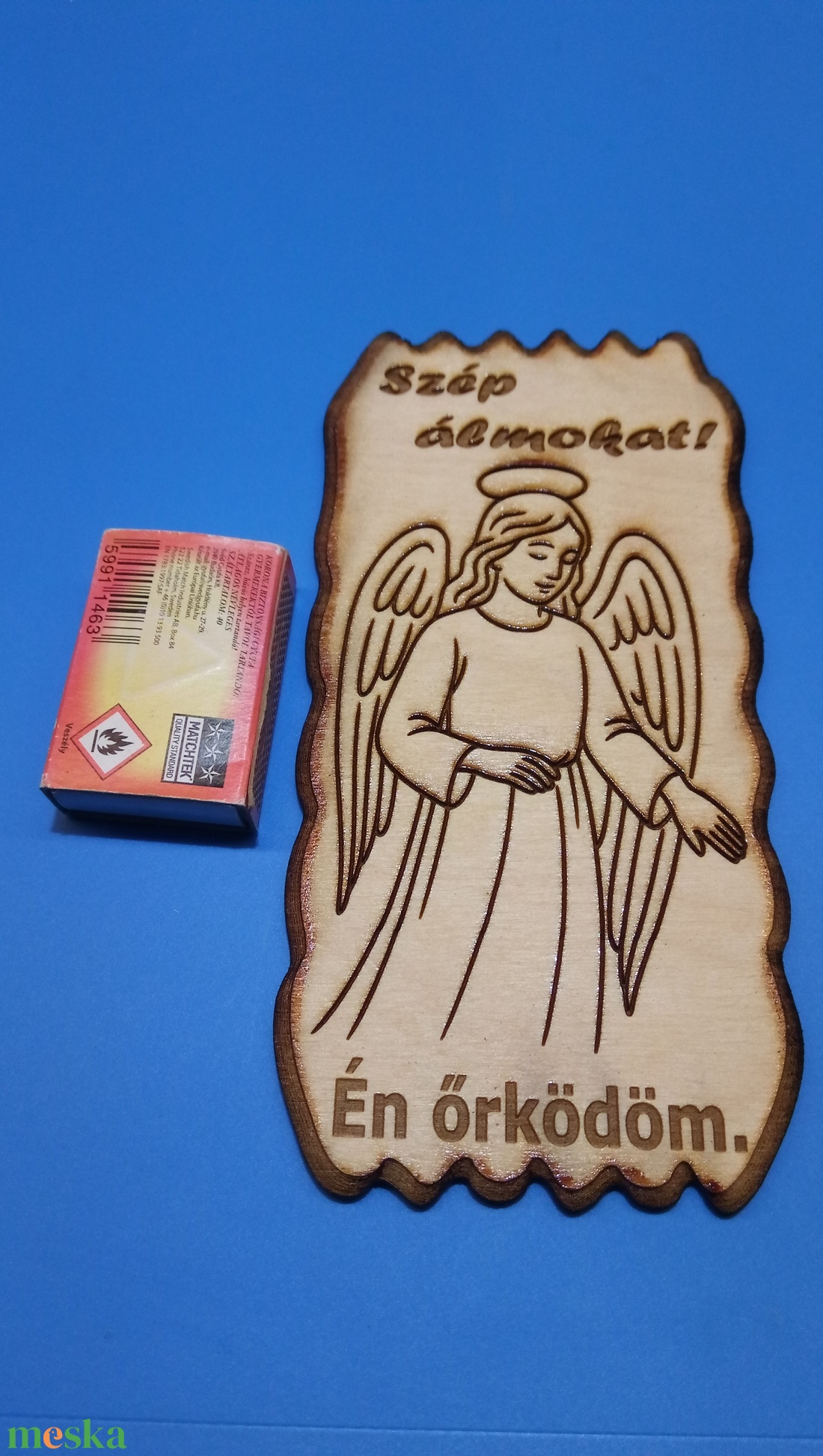 Húsvéti gyerek ajándék. Szép, gravírozott álomőrző. Őrangyal kép gyerekszobába, gyerekágy fölé, megnyugtatásnak, dísznek - otthon & életmód - dekoráció - kép & falikép - fából készült kép - Meska.hu