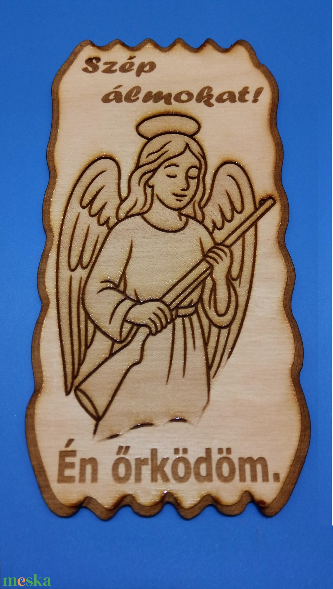 Húsvéti gyerek ajándék. Szép, gravírozott álomőrző. Moder Jeanne d�Arc kép gyerekszobába ágy fölé. Igazi katonás védelem - otthon & életmód - dekoráció - kép & falikép - fából készült kép - Meska.hu