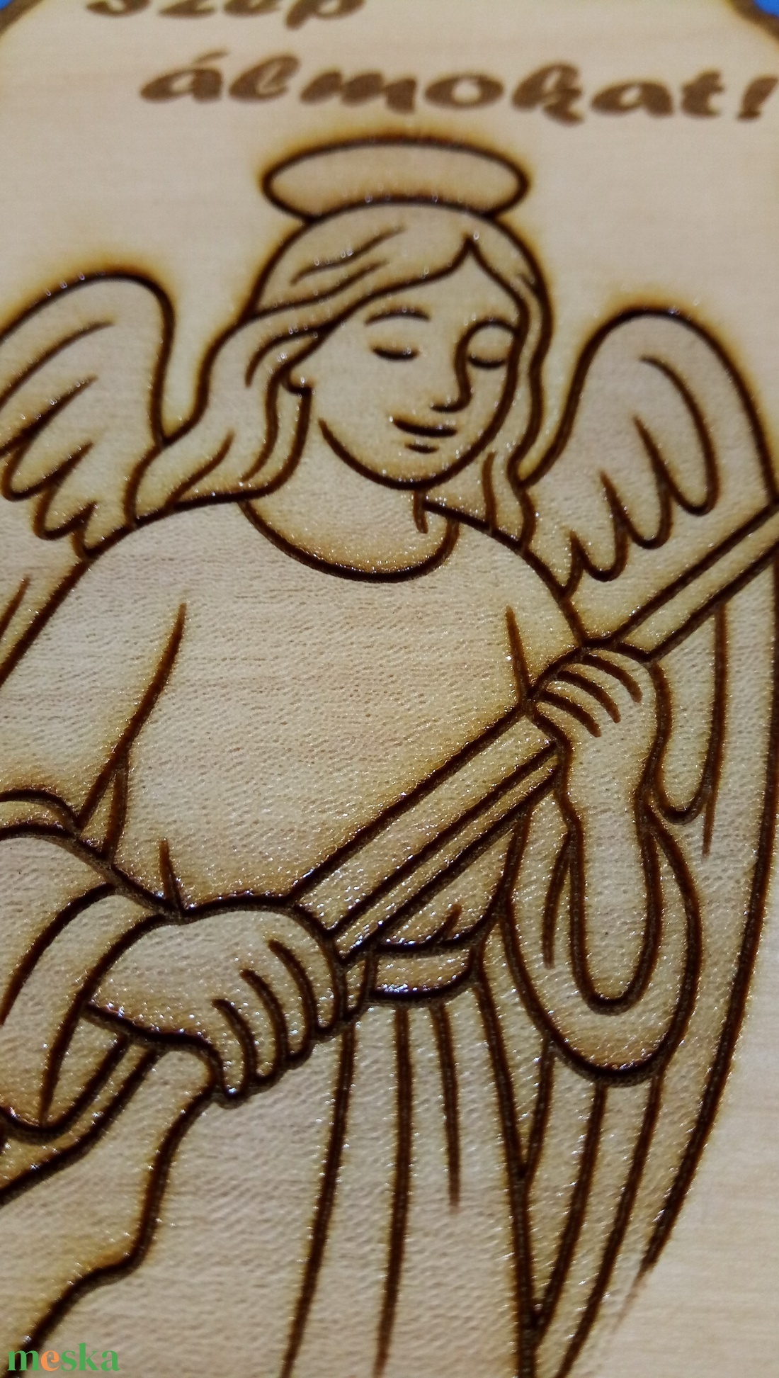 Húsvéti gyerek ajándék. Szép, gravírozott álomőrző. Moder Jeanne d�Arc kép gyerekszobába ágy fölé. Igazi katonás védelem - otthon & életmód - dekoráció - kép & falikép - fából készült kép - Meska.hu