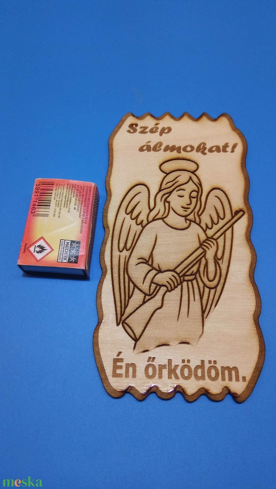 Húsvéti gyerek ajándék. Szép, gravírozott álomőrző. Moder Jeanne d�Arc kép gyerekszobába ágy fölé. Igazi katonás védelem - otthon & életmód - dekoráció - kép & falikép - fából készült kép - Meska.hu