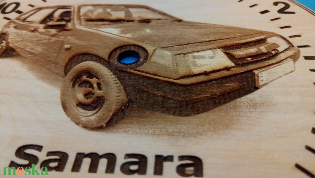 LADA Samara (5 ajtós) mintás falióra. Ajándékba: autó rajongónak, veteránosnak. - otthon & életmód - dekoráció - fali és függő dekoráció - falióra & óra - Meska.hu
