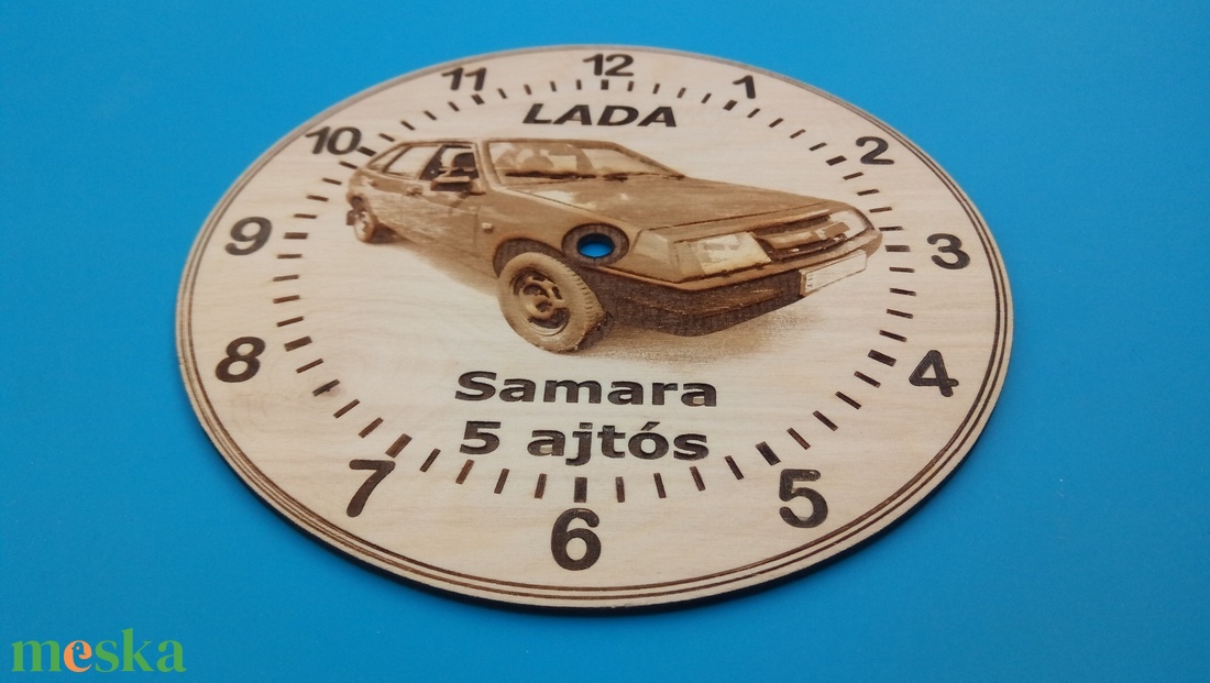 LADA Samara (5 ajtós) mintás falióra. Ajándékba: autó rajongónak, veteránosnak. - otthon & életmód - dekoráció - fali és függő dekoráció - falióra & óra - Meska.hu