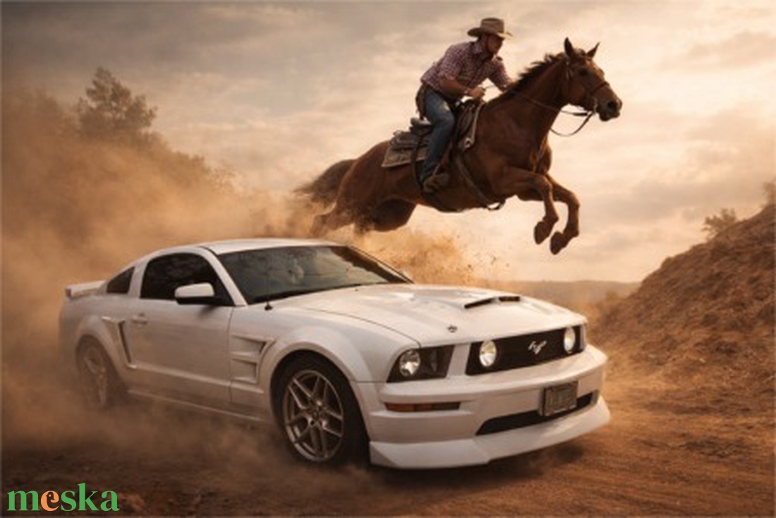 Húsvétra ajándékba: Ford Mustang mintás falióra. USA autó rajongónak, veteránosnak. - otthon & életmód - dekoráció - fali és függő dekoráció - falióra & óra - Meska.hu