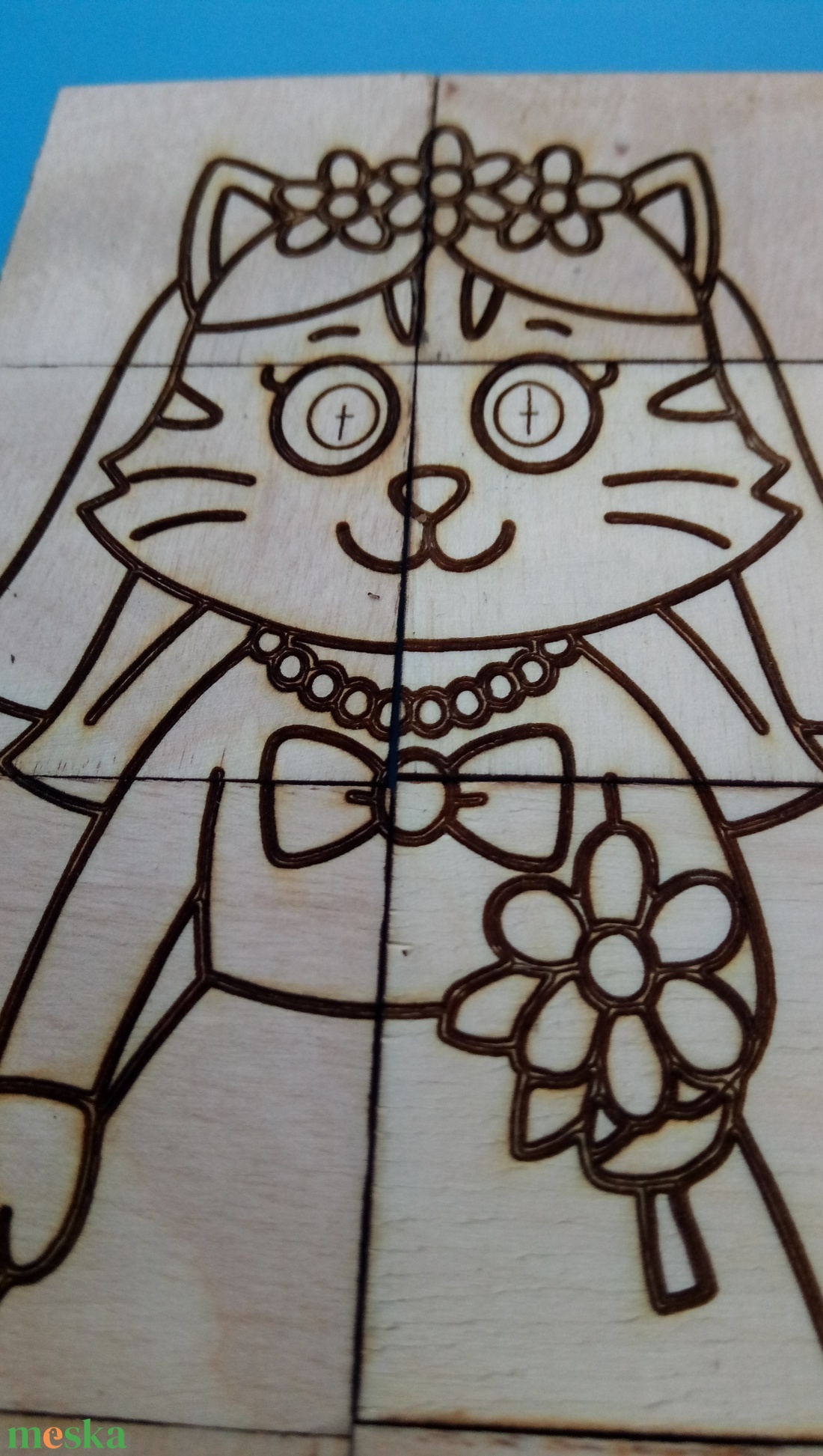 Kutya vőlegény, macska / cica menyasszony. Kirakós játék esküvőre, kisgyerekeknek, de főleg gyerekvigyázóknak. - játék & sport - puzzle - kirakó, kocka kirakó - Meska.hu