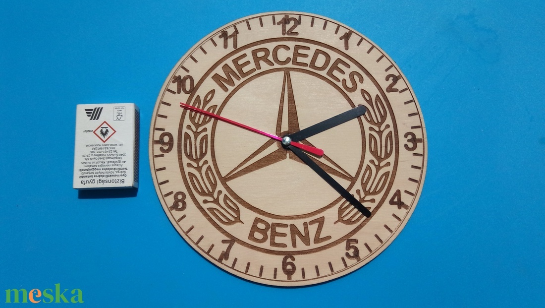 Mercedes mintás falióra, Merci rajongóknak, veterán autósoknak. - otthon & életmód - dekoráció - fali és függő dekoráció - falióra & óra - Meska.hu