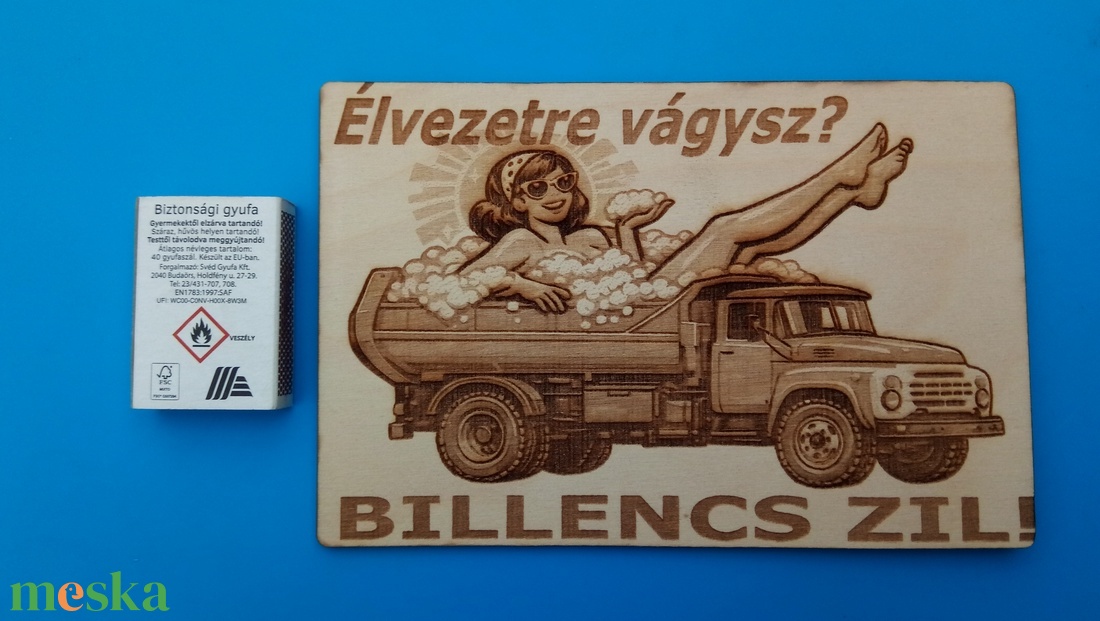 Vicces falikép, billencs zillel, csajszival. (rajz) - otthon & életmód - dekoráció - kép & falikép - fából készült kép - Meska.hu