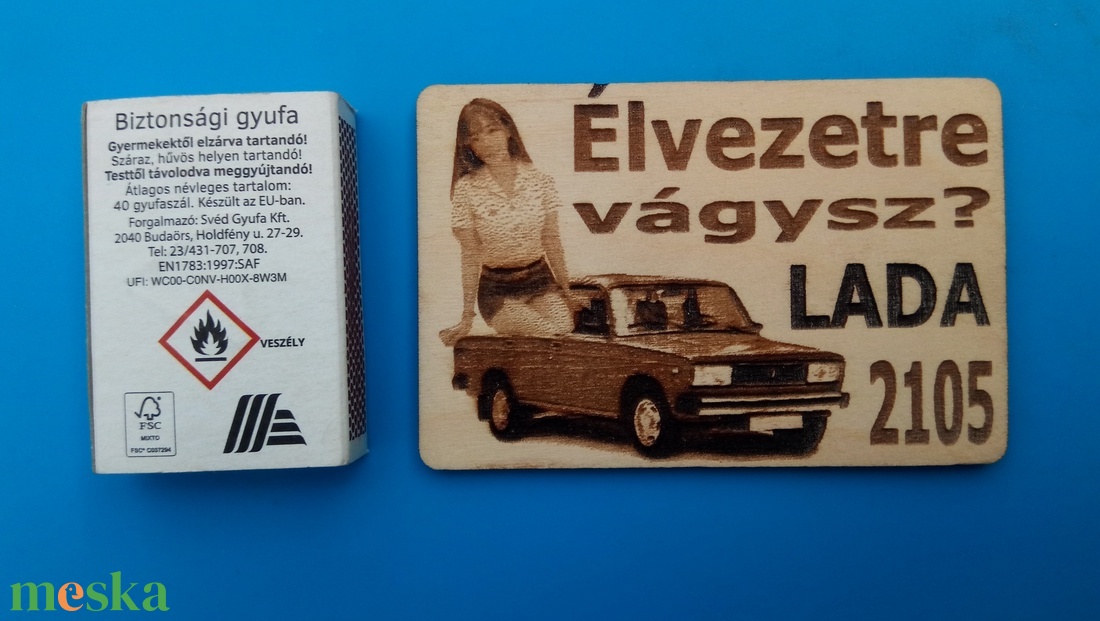 LADA 2105 mintás hűtőmágenes. Élvezetre vágysz? felirattal, lánnyal. - otthon & életmód - konyhafelszerelés, tálalás - konyhai dekoráció - hűtőmágnes - Meska.hu