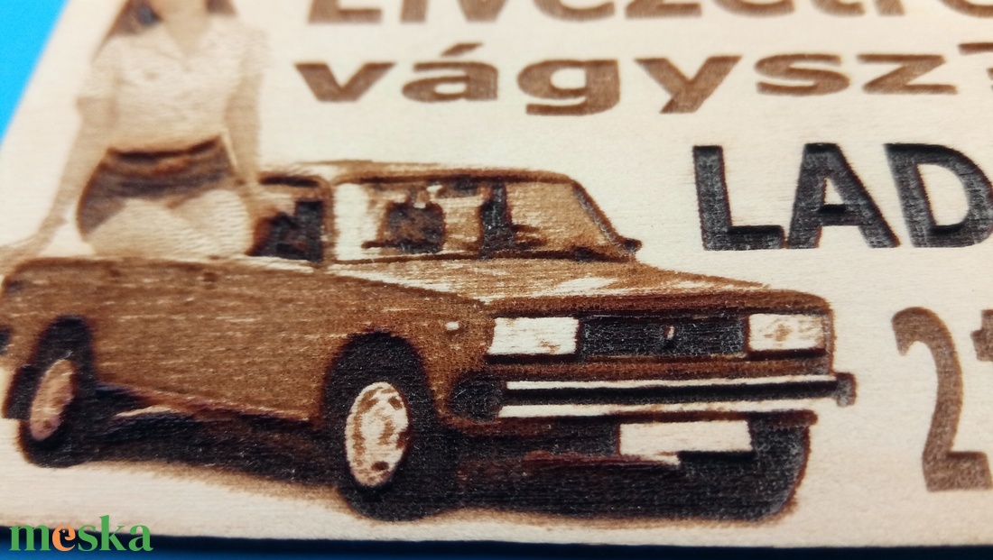 LADA 2105 mintás hűtőmágenes. Élvezetre vágysz? felirattal, lánnyal. - otthon & életmód - konyhafelszerelés, tálalás - konyhai dekoráció - hűtőmágnes - Meska.hu