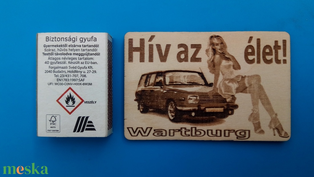 Wat=rtburg 353 tourist mintás hűtőmágenes. Hív az élet! felirattal, lánnyal. - otthon & életmód - konyhafelszerelés, tálalás - konyhai dekoráció - hűtőmágnes - Meska.hu