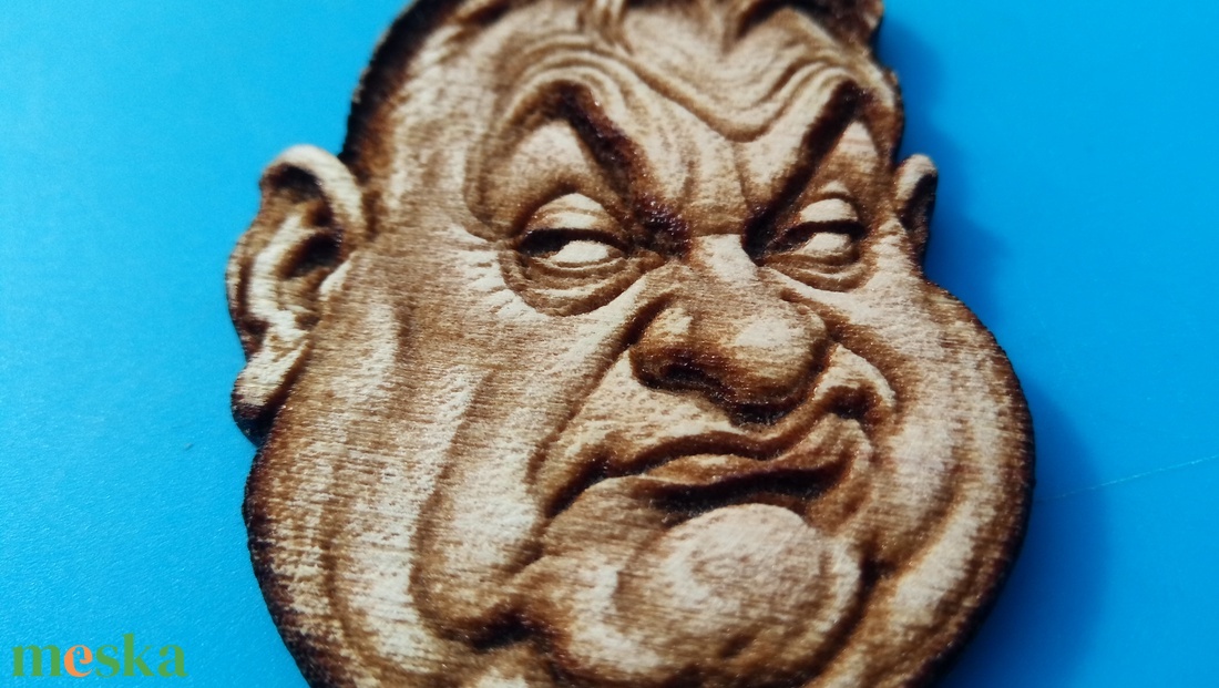 Orbán Viktor karikatúra Hűtőmágnes. Két féle. - otthon & életmód - konyhafelszerelés, tálalás - konyhai dekoráció - hűtőmágnes - Meska.hu