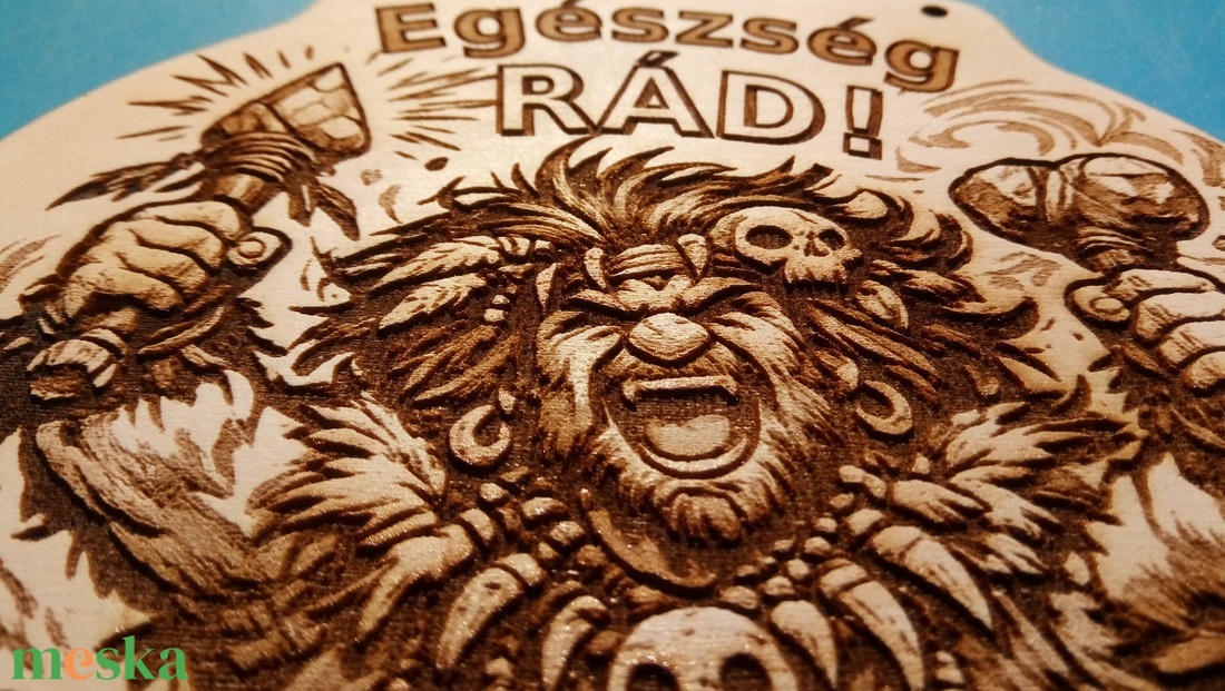 Egészség sámán. Egészséghozó gravírozott falikép. Házi áldás, szobadísz, ajándék. - otthon & életmód - dekoráció - kép & falikép - fából készült kép - Meska.hu