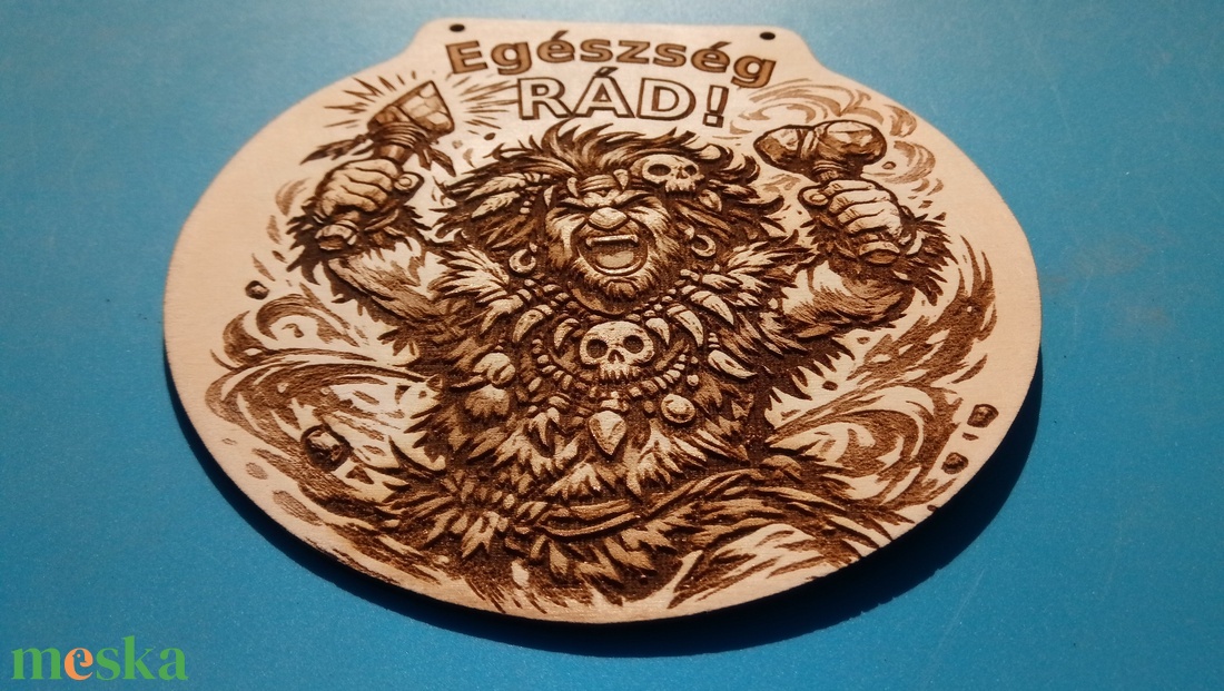 Egészség sámán. Egészséghozó gravírozott falikép. Házi áldás, szobadísz, ajándék. - otthon & életmód - dekoráció - kép & falikép - fából készült kép - Meska.hu