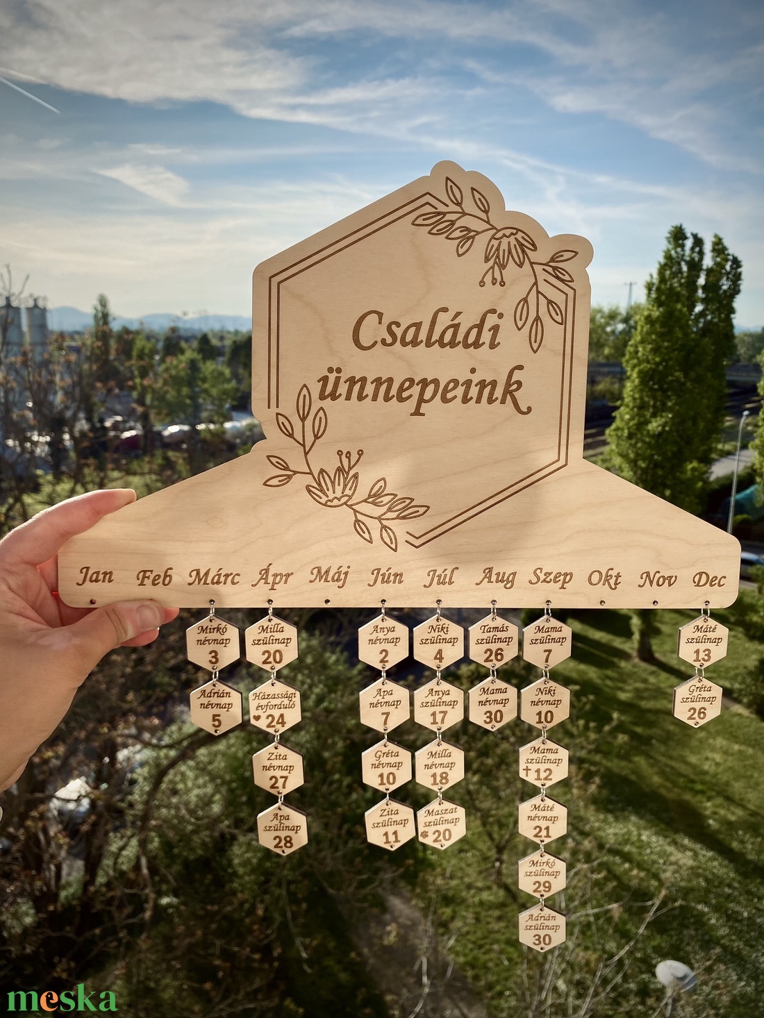 Családi naptár - otthon & életmód - dekoráció - fali és függő dekoráció - falinaptár & öröknaptár - Meska.hu