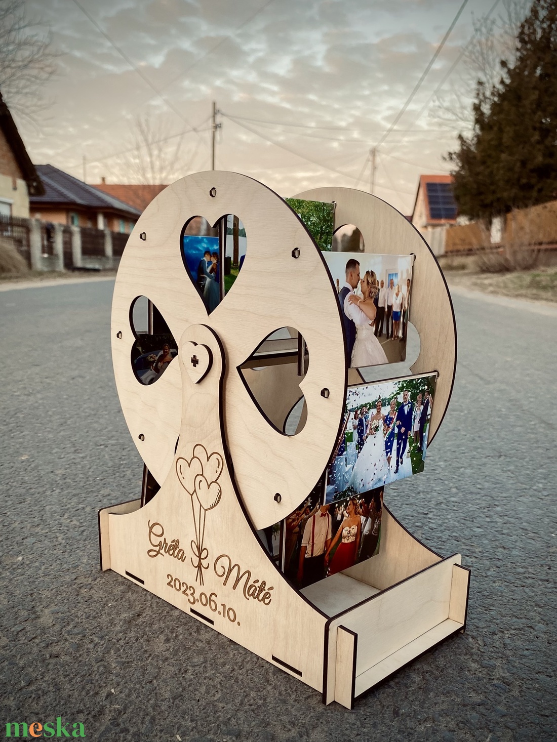 Fa óriáskerék saját fotókkal - esküvő - emlék & ajándék - album & fotóalbum - Meska.hu