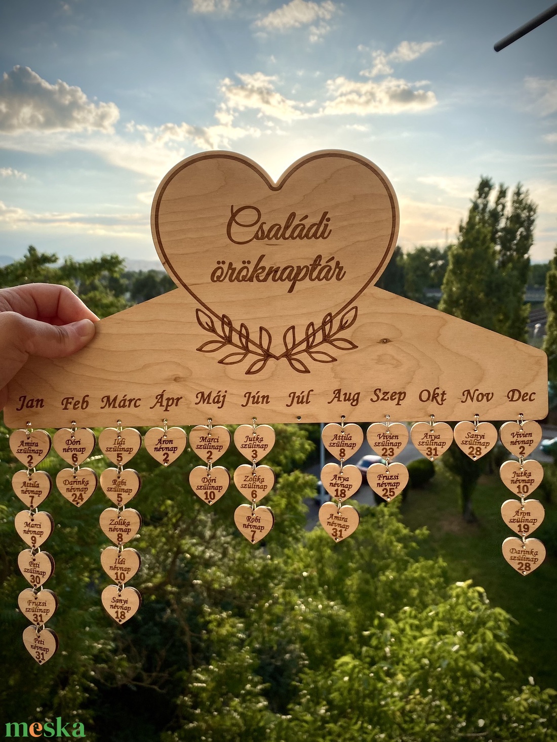 Családi naptár - otthon & életmód - dekoráció - fali és függő dekoráció - falinaptár & öröknaptár - Meska.hu
