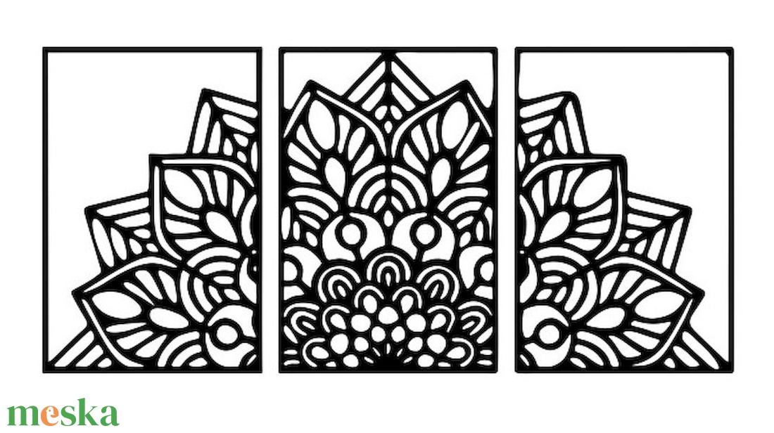 3-as osztású mandala - otthon & életmód - dekoráció - fali és függő dekoráció - falra akasztható dekor - Meska.hu