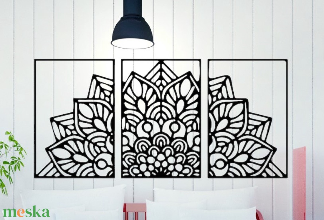 3-as osztású mandala - otthon & lakás - dekoráció - fali és függő dekoráció - falra akasztható dekor - Meska.hu
