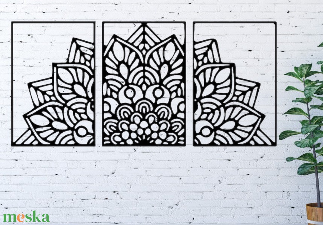3-as osztású mandala - otthon & életmód - dekoráció - fali és függő dekoráció - falra akasztható dekor - Meska.hu