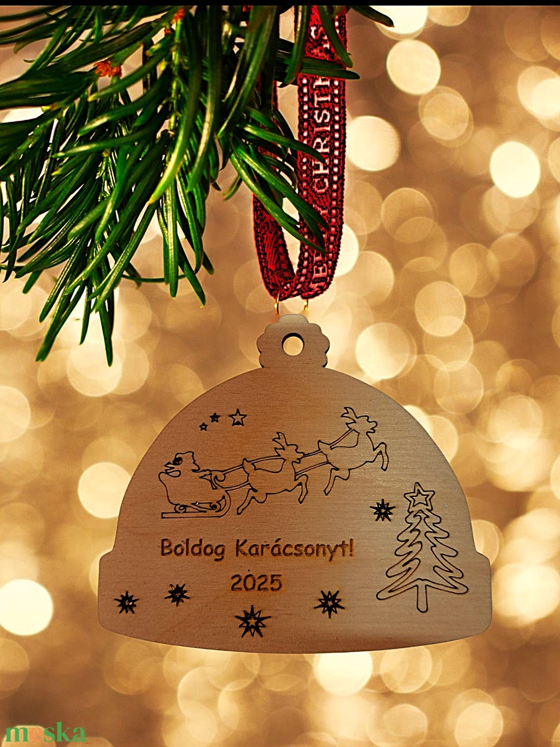 Neves karácsonyi dísz - karácsony - karácsonyi lakásdekoráció - karácsonyfadíszek - Meska.hu