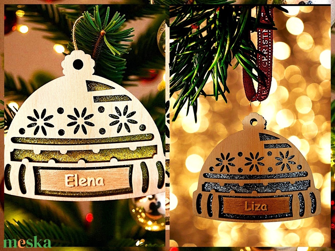 Neves karácsonyi dísz - karácsony - karácsonyi lakásdekoráció - karácsonyfadíszek - Meska.hu