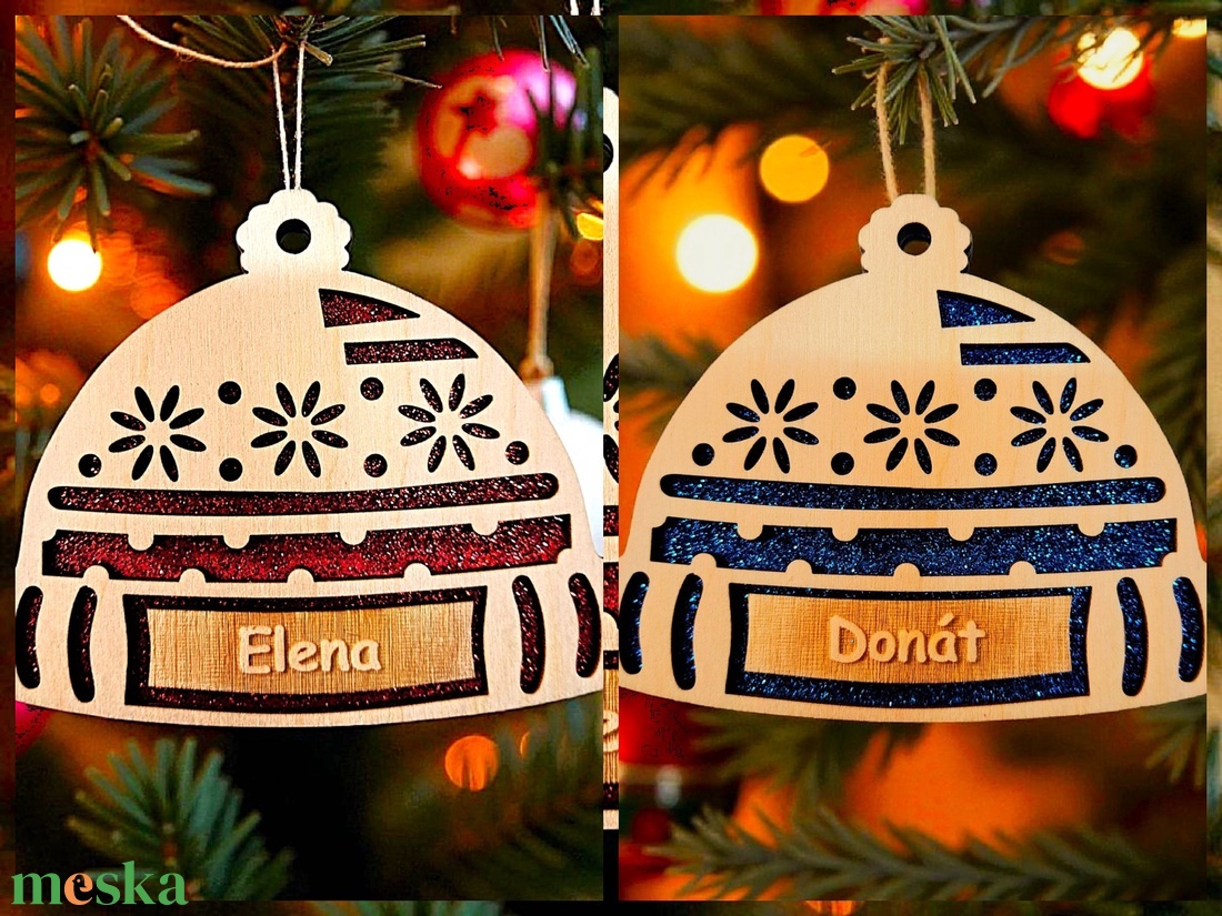 Neves karácsonyi dísz - karácsony - karácsonyi lakásdekoráció - karácsonyfadíszek - Meska.hu