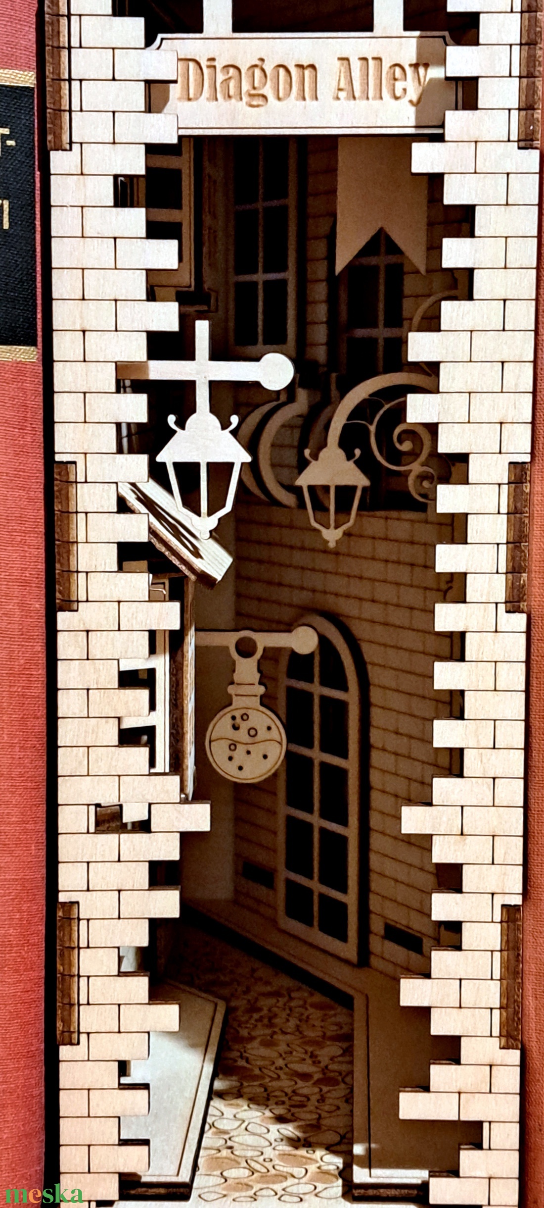 Book nook Harry Potter - otthon & életmód - dekoráció - asztal és polc dekoráció - könyvtámasz - Meska.hu