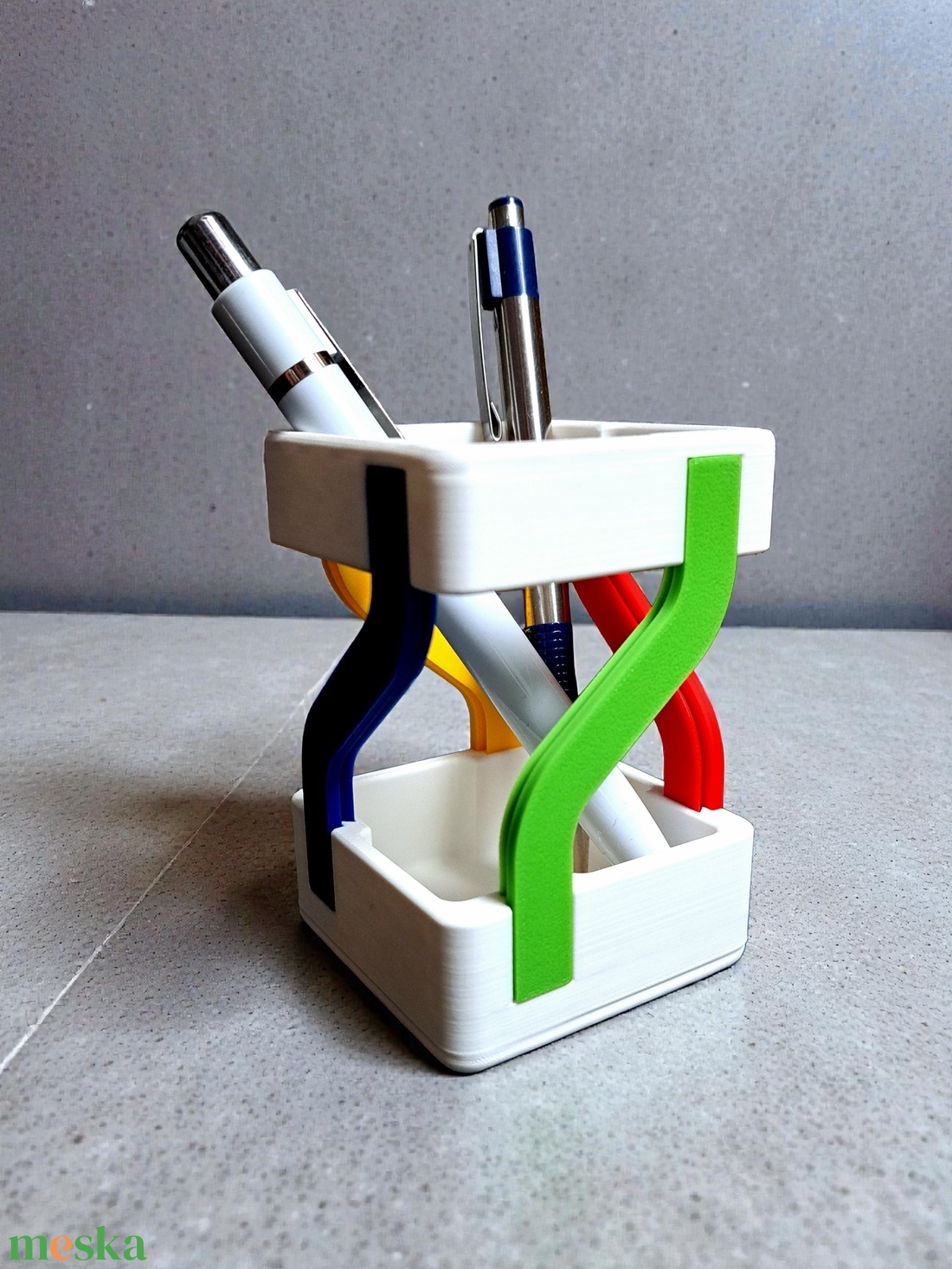 3D nyomtatott ceruzatartó TwistArt  - otthon & életmód - papír, írószer - ceruza & toll - Meska.hu