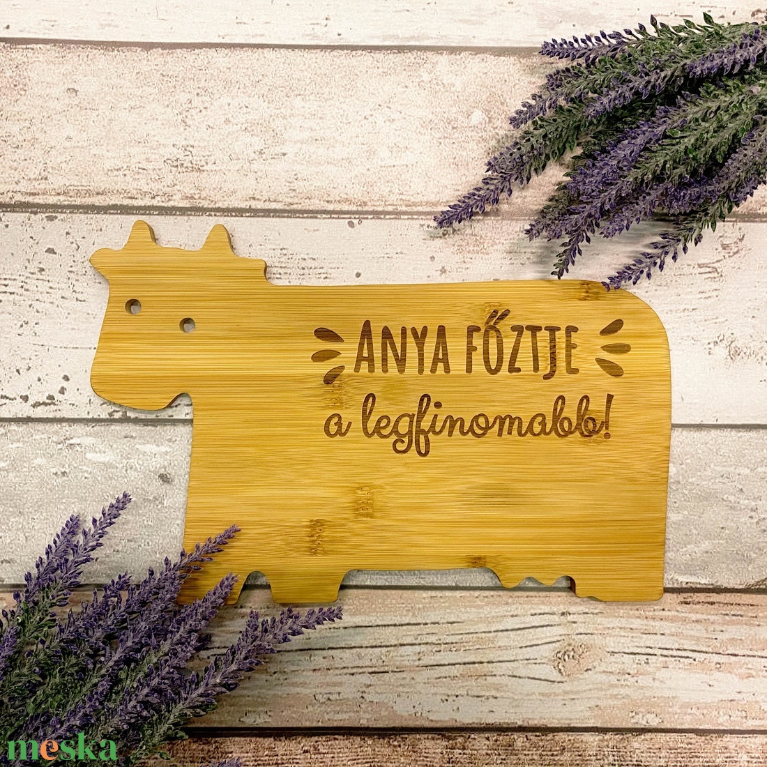 Tehén vágódeszka - otthon & életmód - konyhafelszerelés, tálalás - sütés, főzés - vágódeszka - Meska.hu