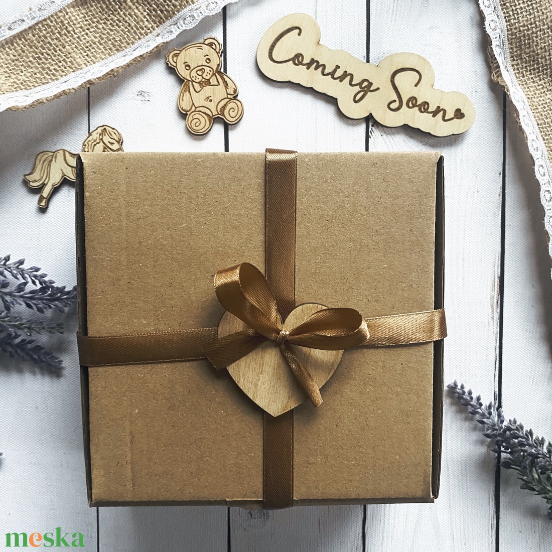Bababejelentő DÍSZDOBOZBAN - Nagyszülőknek - Nagymamának - Nagypapának - Apának - otthon & életmód - papír, írószer - Meska.hu