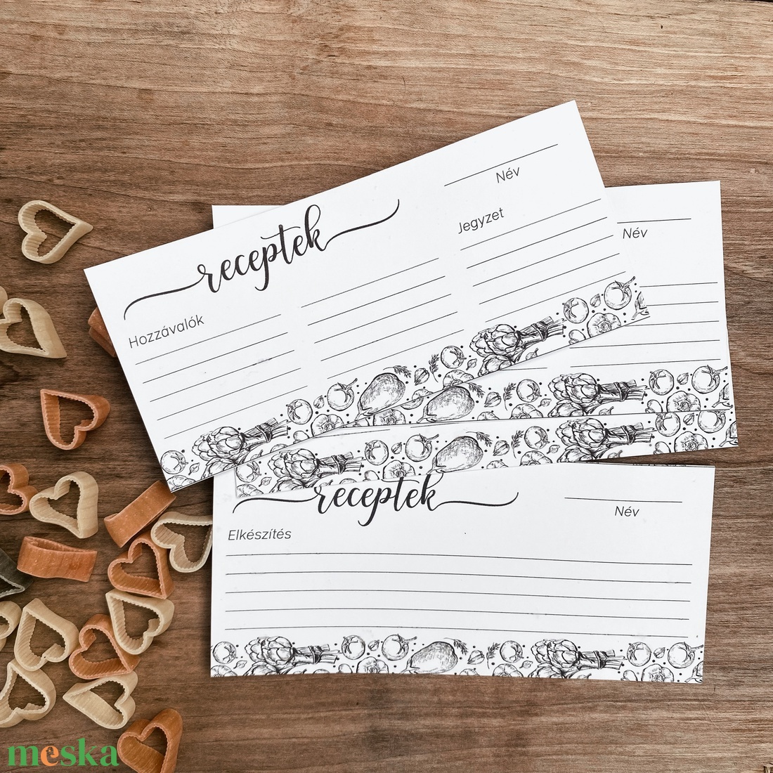 Egyedi Receptdoboz recept lapokkal Díszdobozban - otthon & életmód - konyhafelszerelés, tálalás - sütés, főzés - receptfüzet - Meska.hu