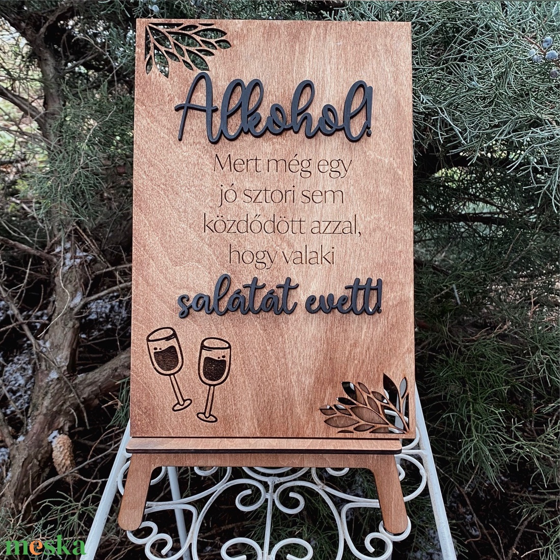 Vicces feliratos esküvői tábla - Alkohol - esküvő - dekoráció - tábla & jelzés - Meska.hu