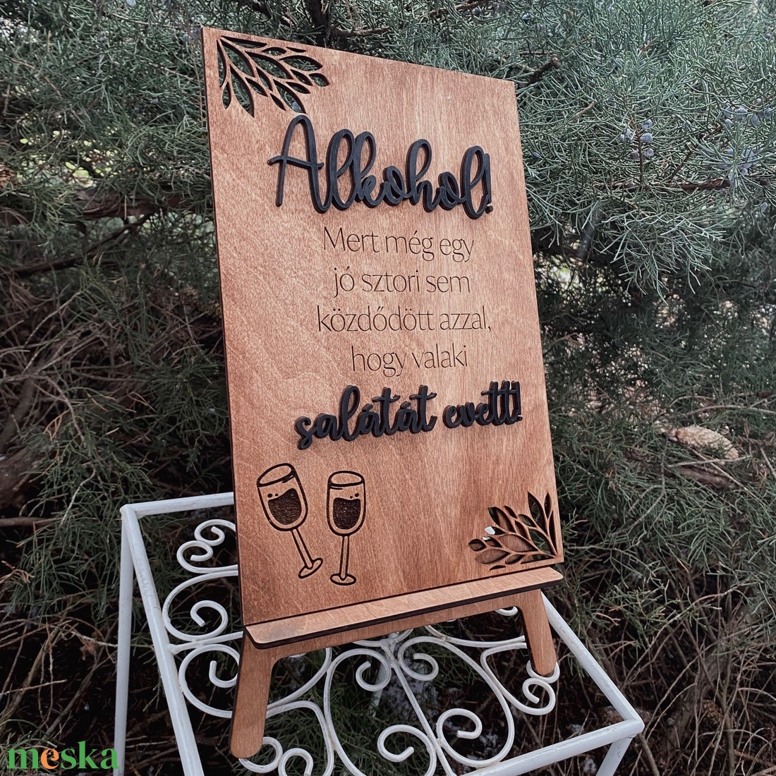 Vicces feliratos esküvői tábla - Alkohol - esküvő - dekoráció - tábla & jelzés - Meska.hu