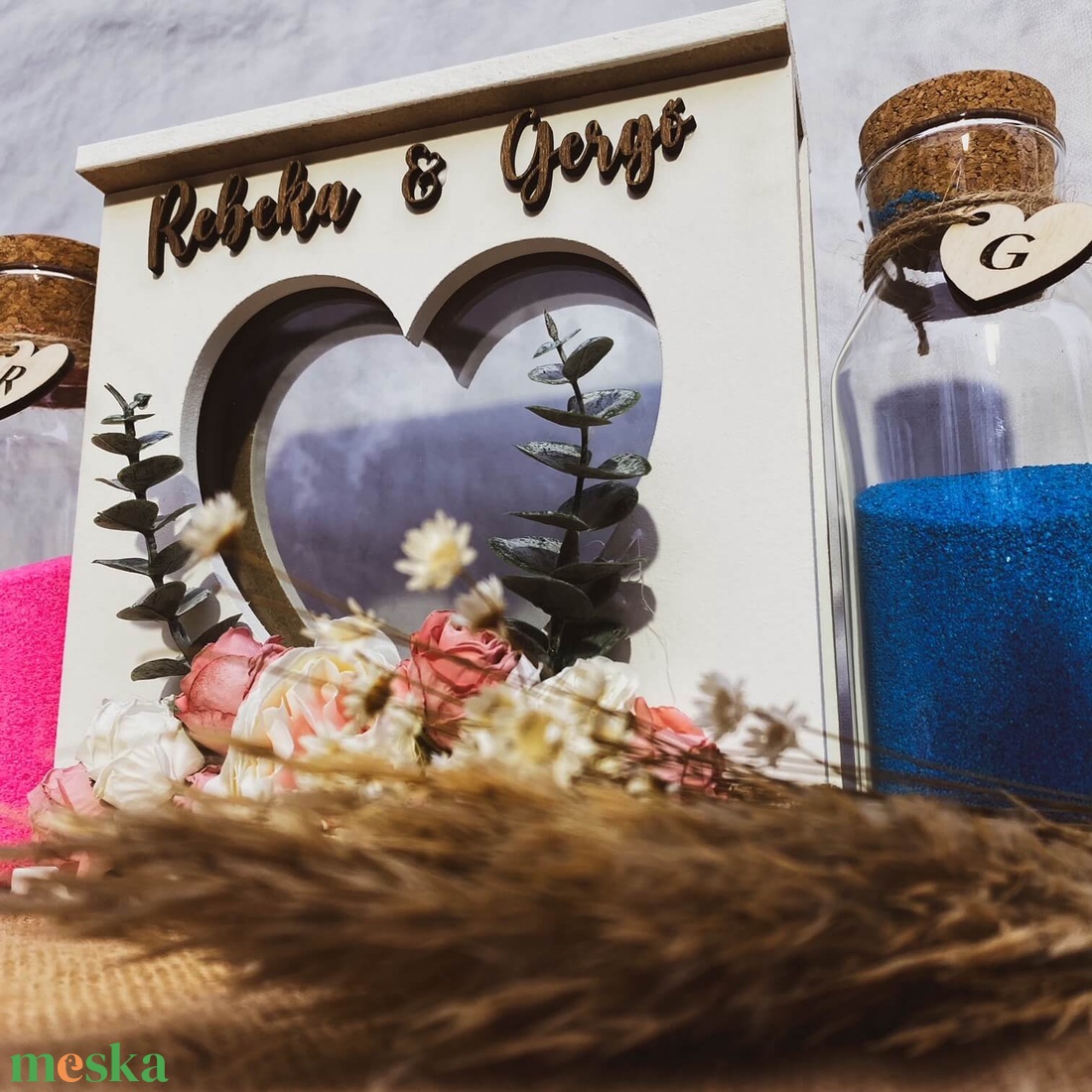 Esküvői homokceremónia szett � Floral - esküvő - emlék & ajándék - nászajándék - ceremónia szett - Meska.hu