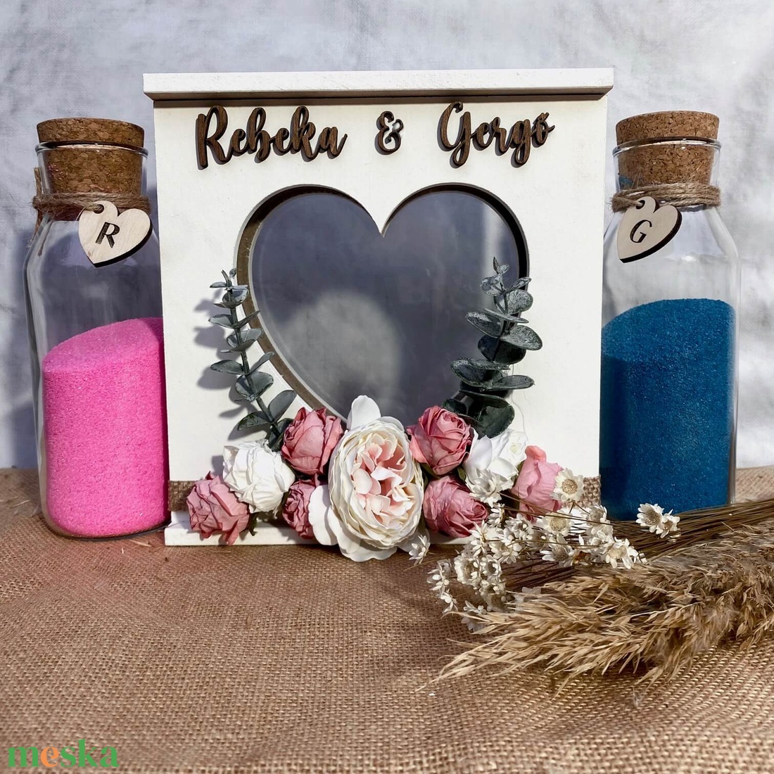 Esküvői homokceremónia szett � Floral - esküvő - emlék & ajándék - nászajándék - ceremónia szett - Meska.hu