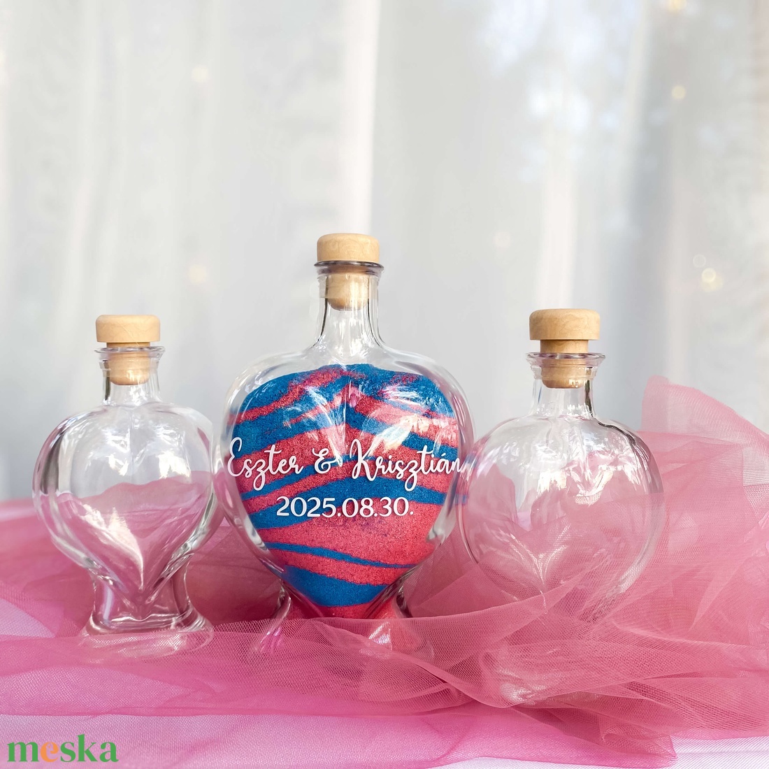 Homokceremónia - Szív - esküvő - emlék & ajándék - nászajándék - ceremónia szett - Meska.hu