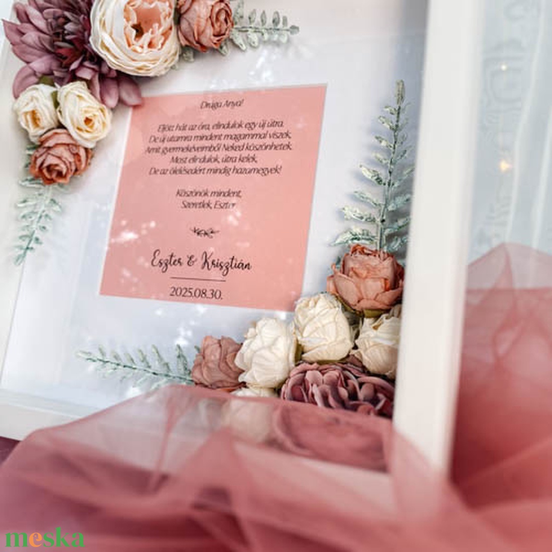Egyedi szülőköszöntő képkeret - esküvő - emlék & ajándék - szülőköszöntő ajándék - Meska.hu