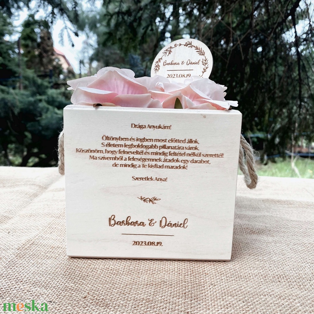 Esküvői Szülőköszöntő Ajándék � Virágbox - esküvő - emlék & ajándék - szülőköszöntő ajándék - Meska.hu